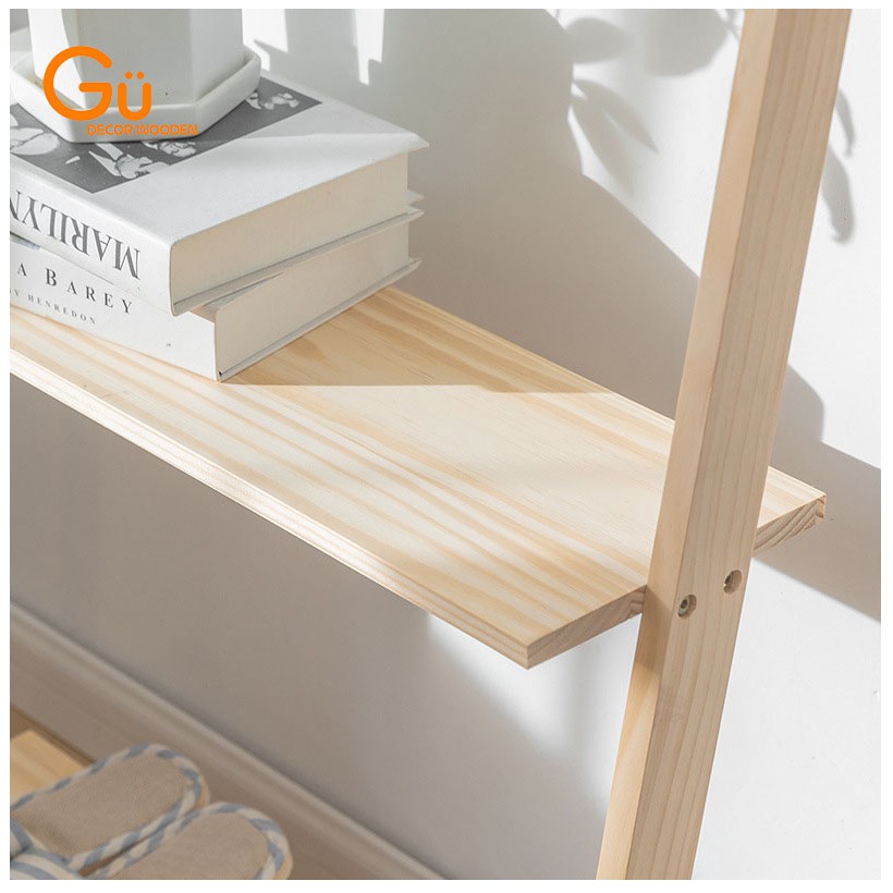 Thang treo đồ, kệ gỗ decor trang trí chụp ảnh GU DECOR WOODEN kệ dựa tường