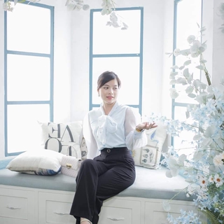 ÁO SƠ MI THẮT NƠ PHỐI TAY LƯỚI (PHỒNG) AM22