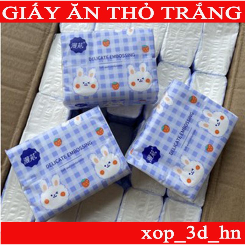 Giấy Ăn Thỏ Trắng ❤️FREESHIP❤️ Khăn Giấy Siêu trắng, Siêu mịn Thùng 40 Gói (Hàng nội địa Trung)