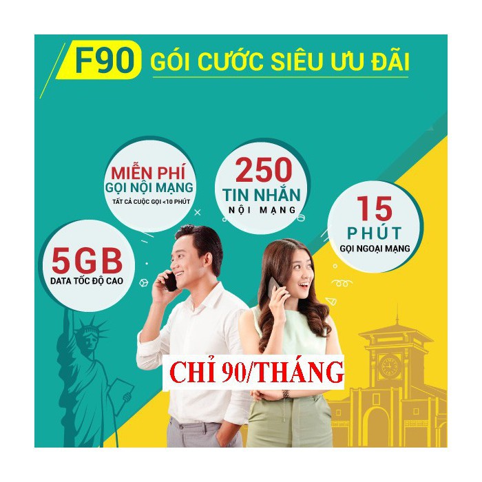 BAO CHẶN - ĐẦU 03 ĐẸP - SIM SỐ ĐẸP VIETTEL GÓI F90 VIETTEL MIỄN PHÍ GỌI GỌI NỘI MẠNG +15 PHÚT NGOẠI MẠNG + 5GB DATA