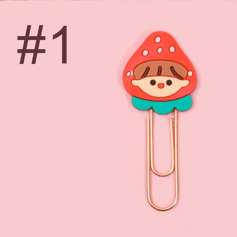 1 Kẹp Giấy Kim Loại Họa Tiết Dễ Thương