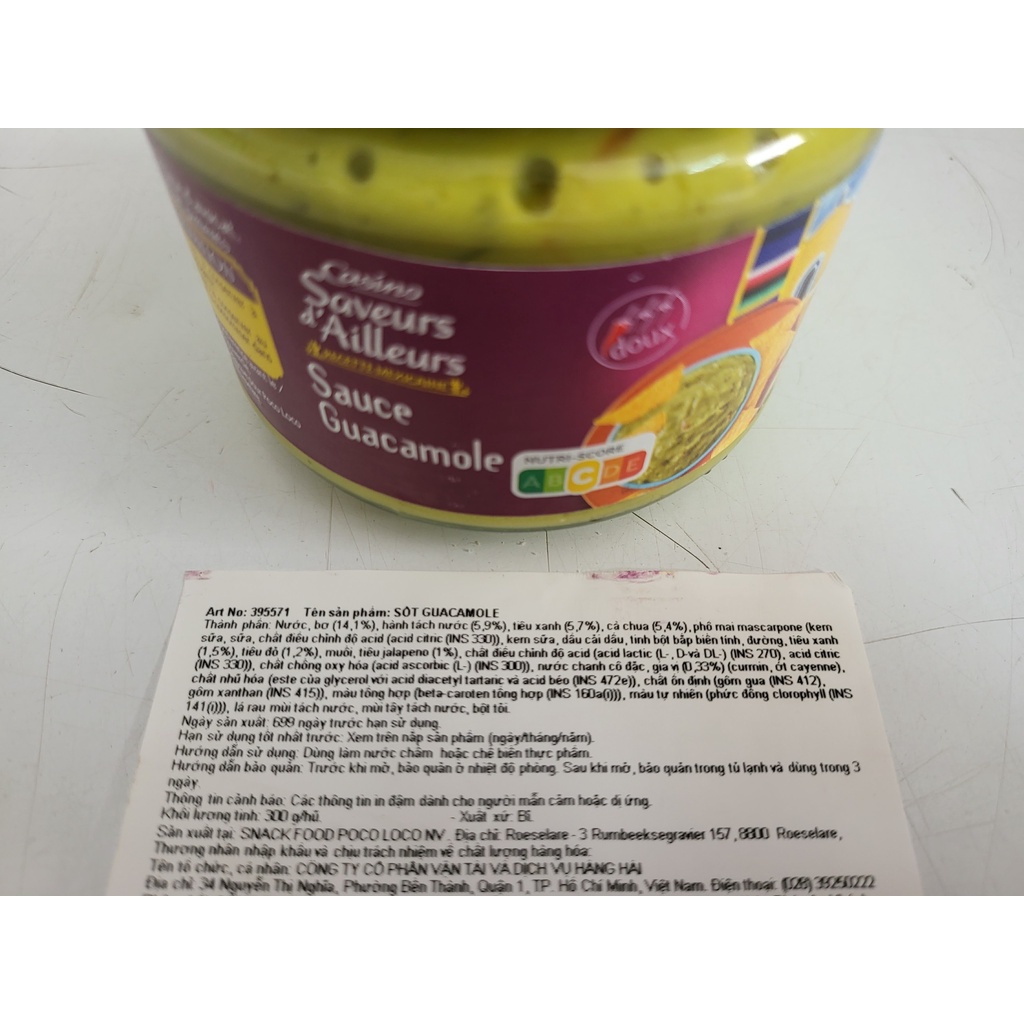 [Lọ 300g] XỐT TRÁI BƠ KIỂU MEXICO [Belgium] CSN Guacamole Sauce