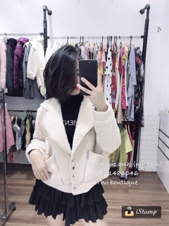 Áo dạ lông thỏ ( Ảnh thật )