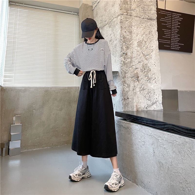 Quần Ống Rộng Thiết Kế Mới Kiểu Dáng Đơn Giản Thời Trang Dành Cho Mùa Thu