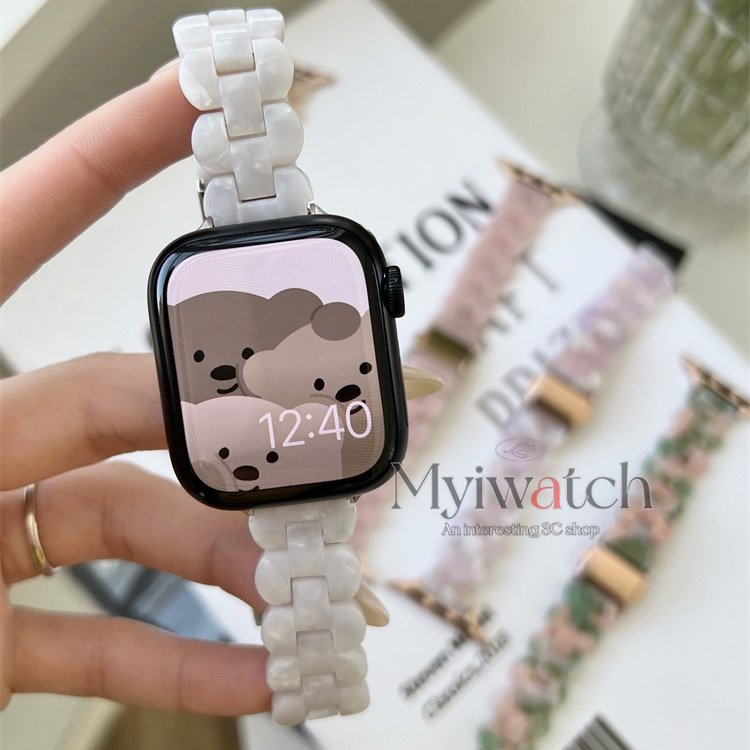 Dây Đeo Thay Thế Bằng Nhựa Resin Hình Cô Gái Cho apple Watch 7 41mm 45mm 44mm 40mm 42mm 38mm 7 6 se 5 4 3 2