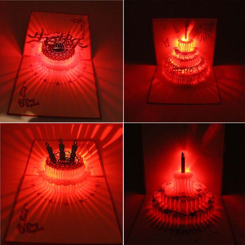 Thiệp Sinh Nhật 3d Có Đèn Led Và Nhạc Độc Đáo