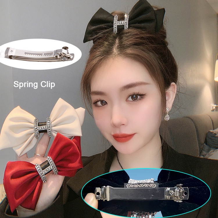 Cô gái thời trang Kẹp tóc Nơ lớn Ruy băng tóc nữ hợp thời trang Kẹp tóc Cô gái cột tóc đuôi ngựa Phụ kiện tóc barrette dễ thương