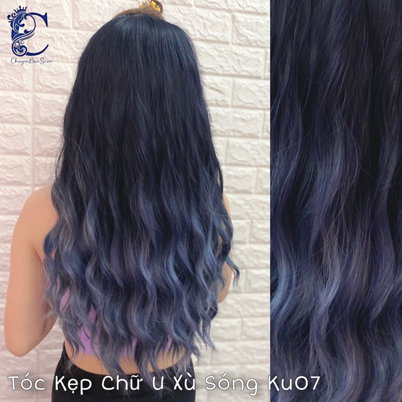 &lt;Ảnh Thật&gt; Tóc Kẹp U Xù Sóng Nhuộm Ombre ku07