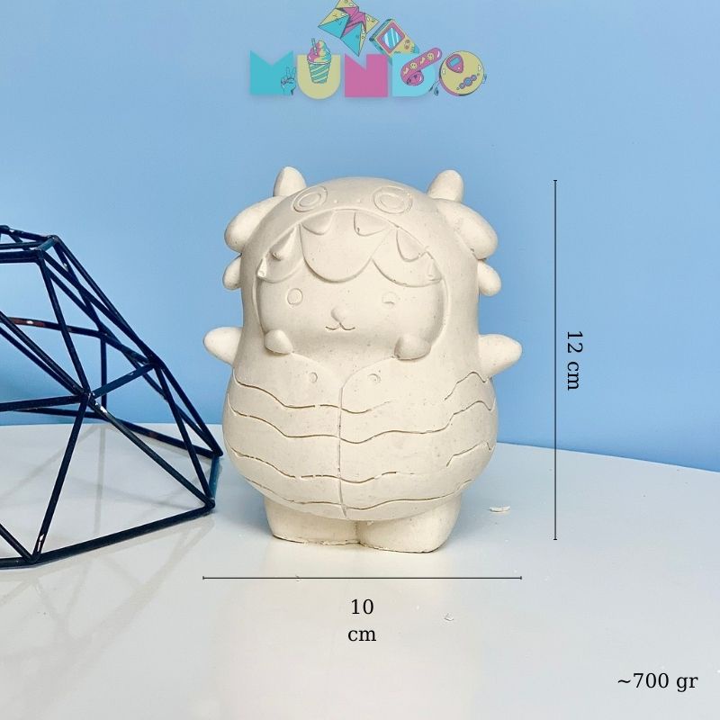 Tượng tô màu cao cấp chọn mẫu SIZE X COSPLAY KHỦNG LONG CUTE, tượng thạch cao MUNDO