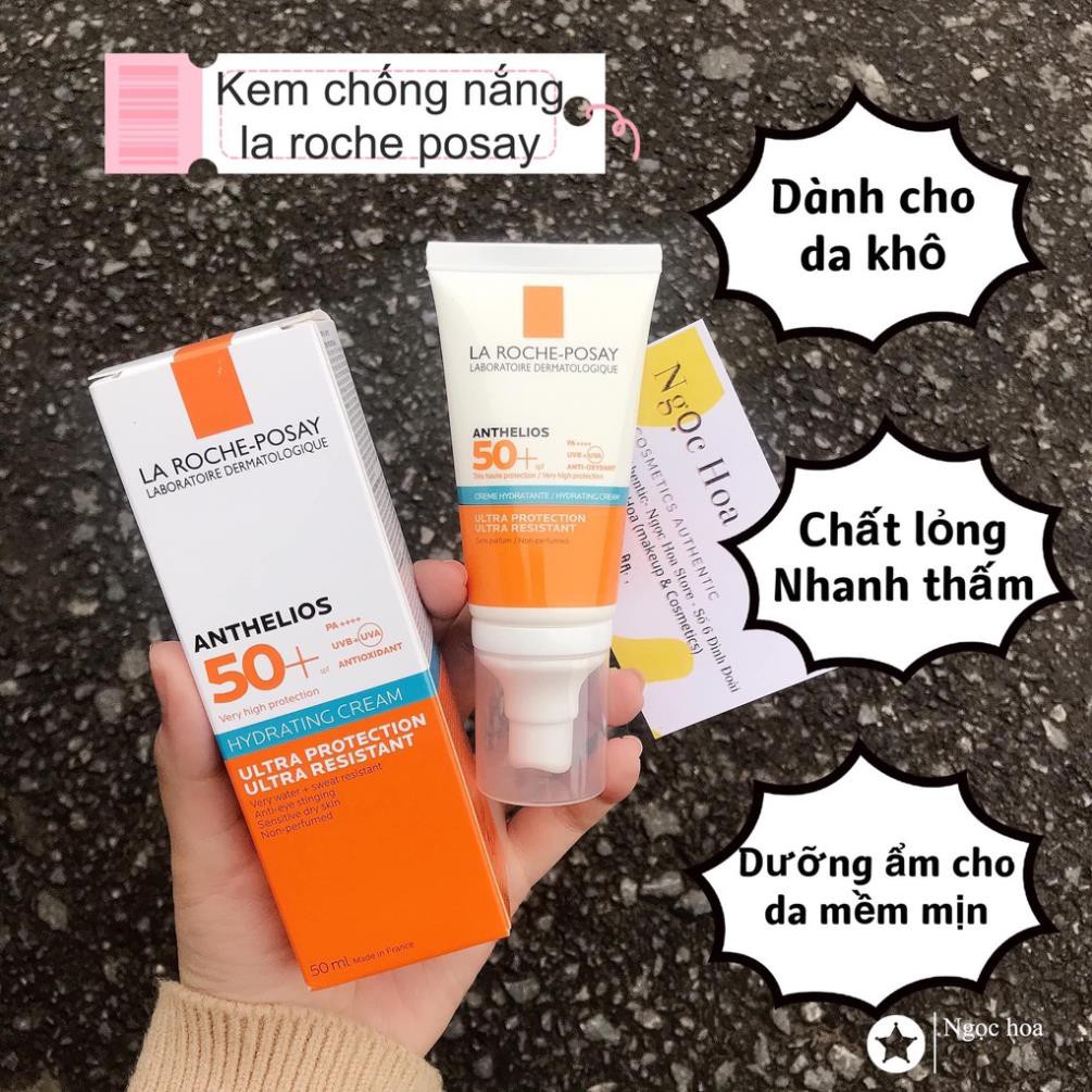 KEM CHỐNG NẮNG LA ROCHE-POSAY CHO DA KHÔ & HỖN HỢP THIÊN KHÔ ❤ LA ROCHE-POSAY ANTHELIOS HYDRATING CREAM SPF50+