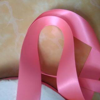 Ruy băng satin màu hồng đào 2,5cm