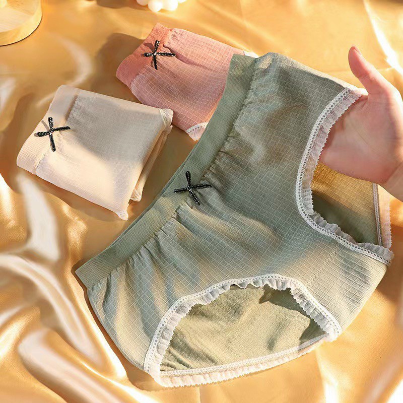 Quần lót cotton nơ tăm kháng khuẩn cho chị e từ 42-55kg