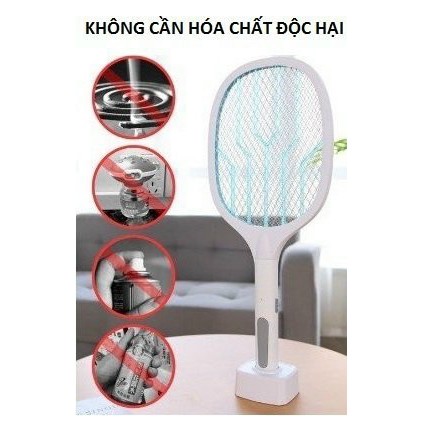 Vợt Muỗi Thông Minh Kiêm Đèn Bắt Muỗi Tự động dùng pin lithium siêu tích điện