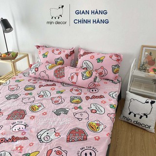 Bộ ga gối Mịn Decor cotton 3D mềm mại mẫu mã đa dạng