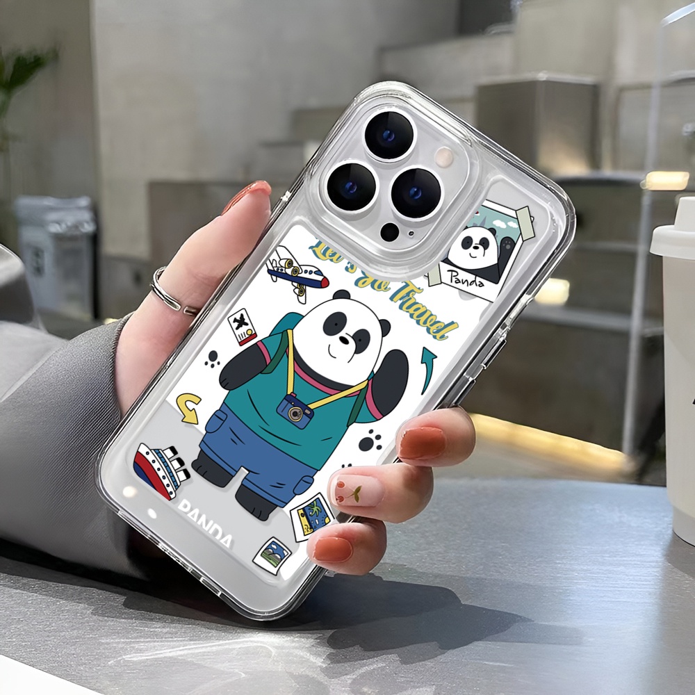 Ốp Điện Thoại Trong Suốt Hình Gấu Trúc Cho iphone 14 Pro Max Plus 13 11 12 7Plus X XR XS Max 7 8 SE 2020