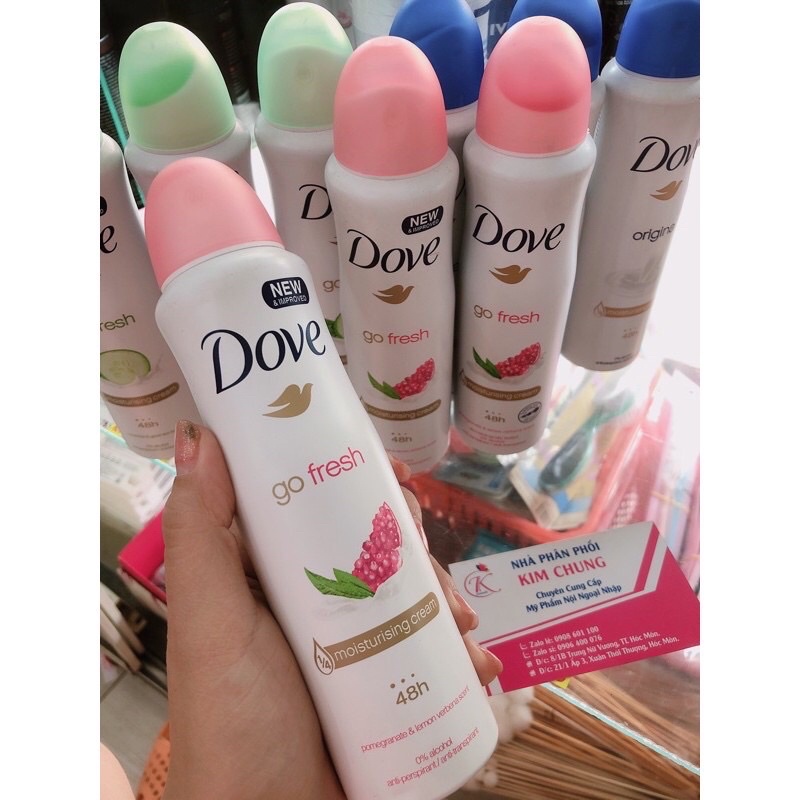 Xịt khử mùi Dove dành cho nữ hương Fresh 150ml