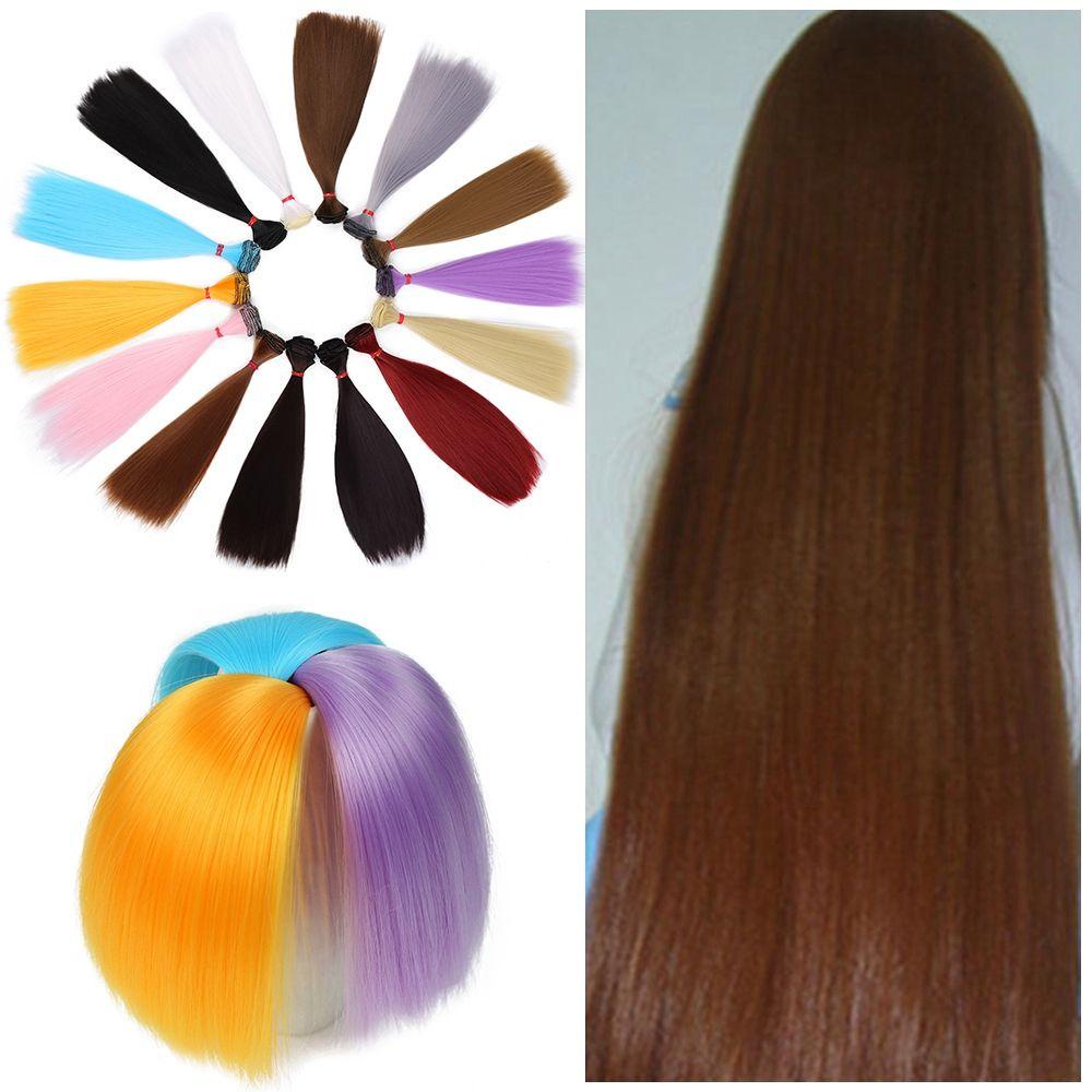 1 Tép Tóc Giả Bằng Sợi Tổng Hợp 15 Màu Chịu Nhiệt Độ Cao Cho Búp Bê DIY