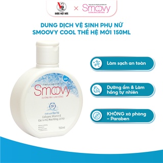 Dung dịch vệ sinh phụ nữ thế hệ mới Smoovy Cool khử khuẩn dưỡng ẩm và làm mát vùng kín dung tích 150ml