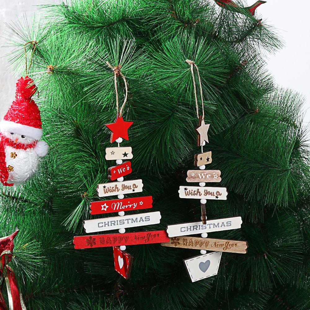 GOGOUP Phụ Kiện Treo Trang Trí Cây Thông Noel Bằng Gỗ