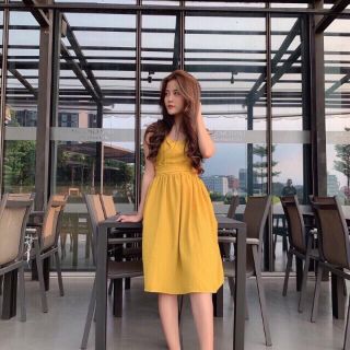 Đầm 2 dây cột eo (kèm hình thật shop chụp)