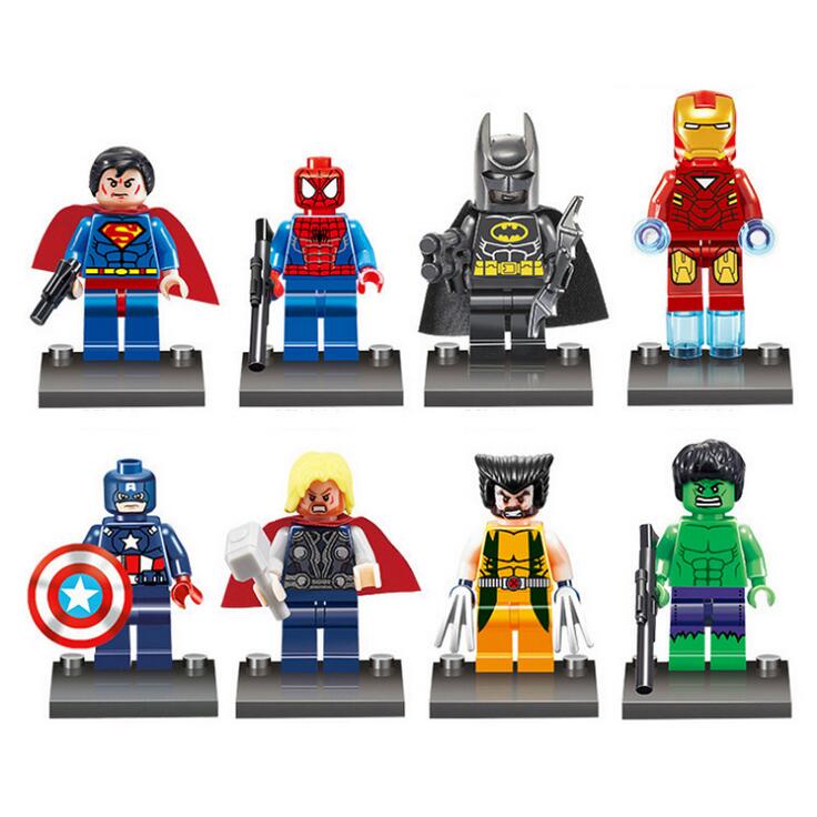 Set 8 mô hình nhân vật siêu anh hùng MARVEL cho bé