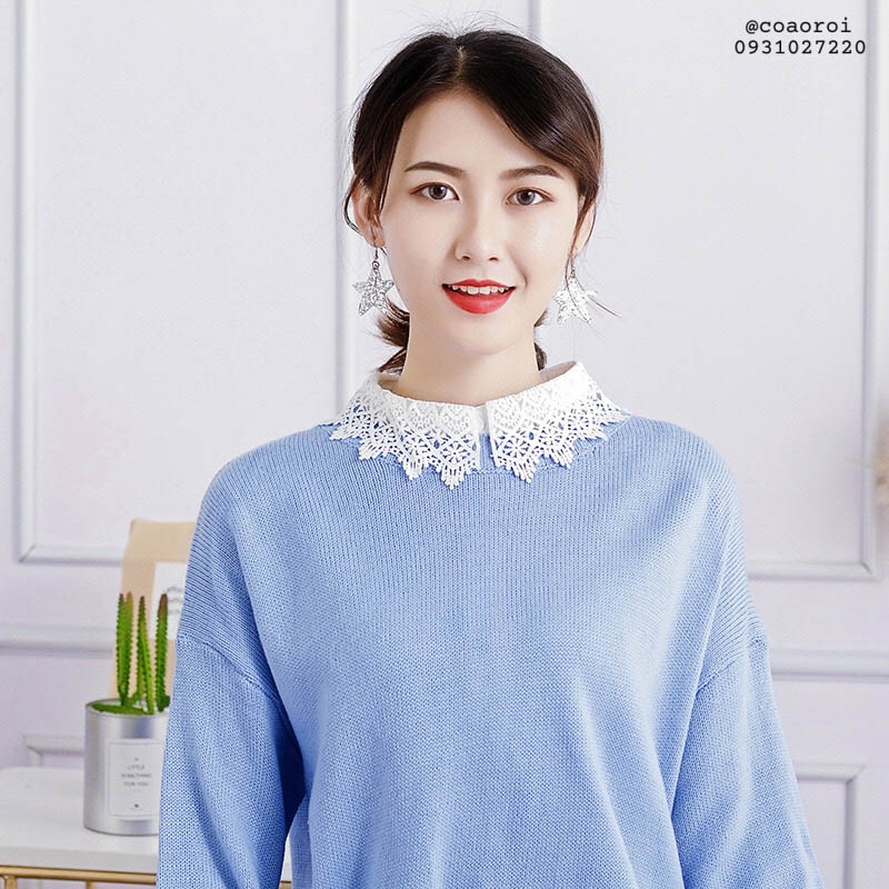 Cổ áo rời cổ ren cách điệu - Mã CD34