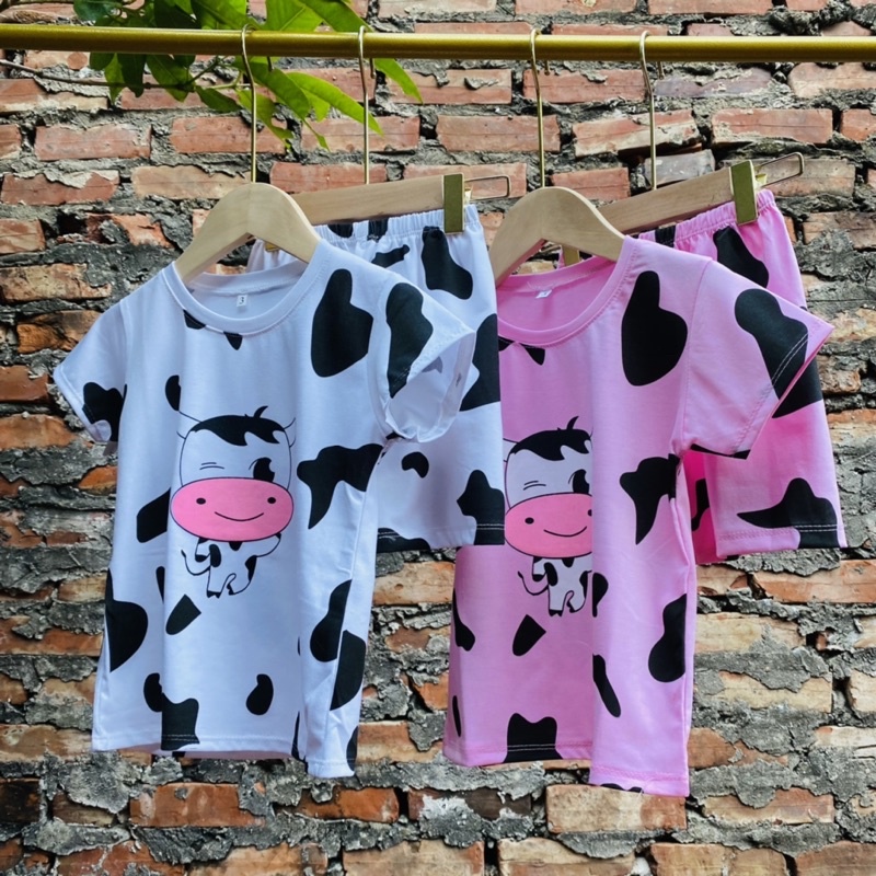 Quần áo bé trai bé gái mùa hè QC-KIDS, bộ bò sữa cộc tay chất cotton cho bé 8-18kg