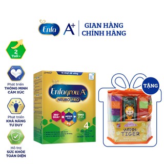 [Tặng Đồ Chơi Xếp Khối] Sữa Bột Enfagrow A+ Neuropro 4 Với 2’-FL HMO Cho Trẻ Từ 2 – 6 Tuổi – 1.1kg