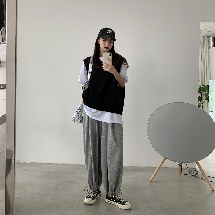 Áo Gile Ulzzang vải dày dặn, Áo len gile nữ phong cách Hàn Quốc - Maomao | BigBuy360 - bigbuy360.vn