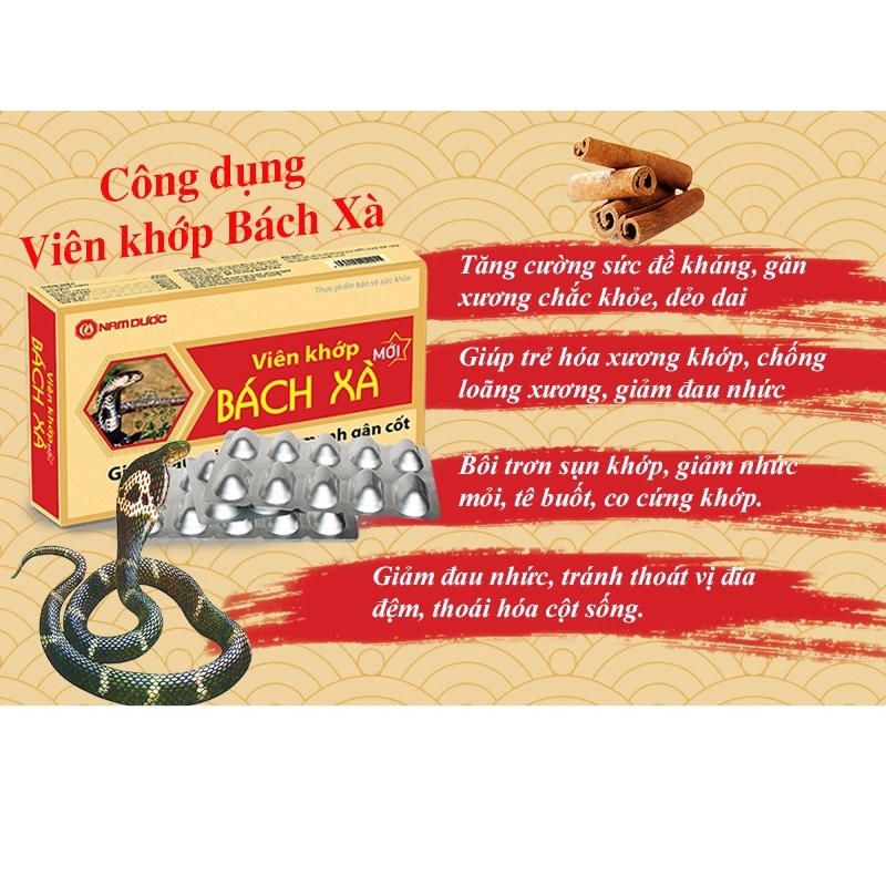 Bộ đôi viên khớp bách xà và cao xoa bách xà (Người bị viêm khớp, sưng khớp,đau lưng,đau cột sống,gai cột sống,đau mỏi cổ