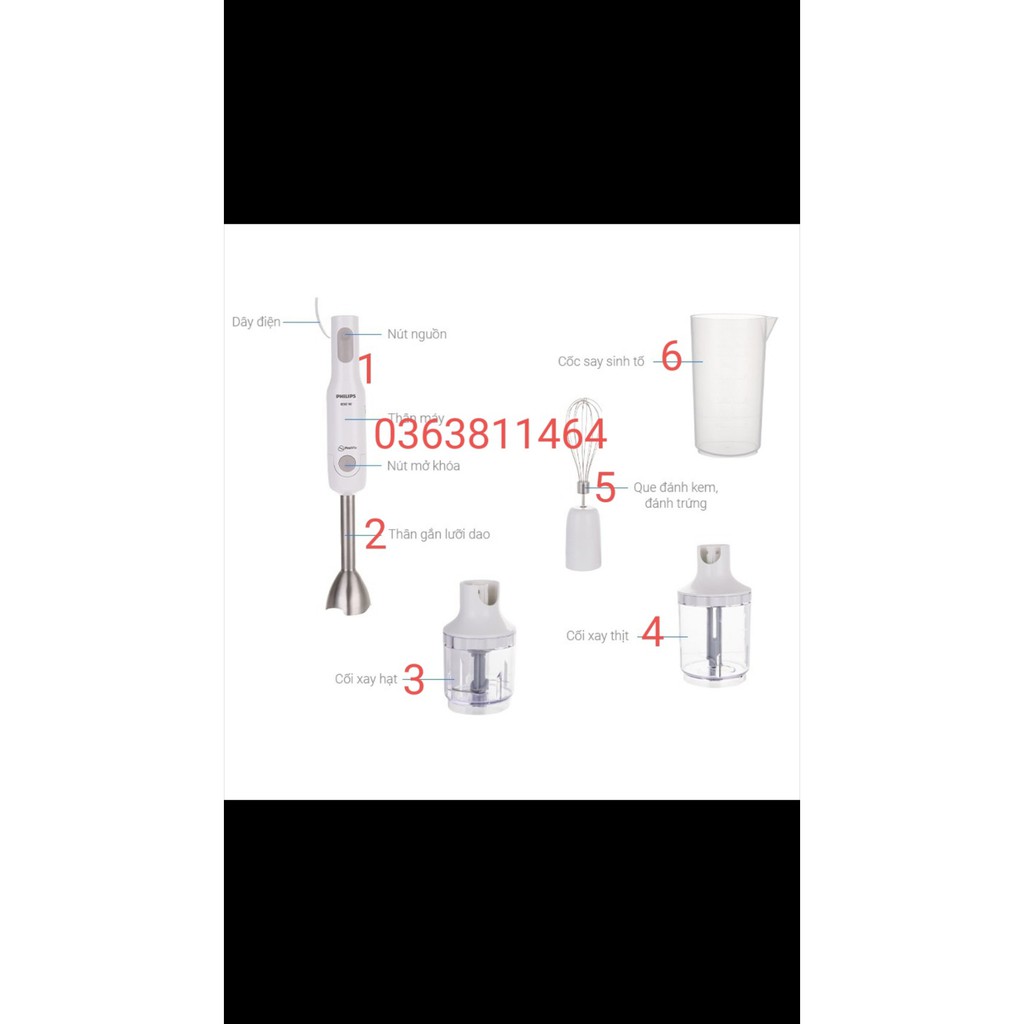 Phụ kiện máy xay cầm tay philip HR2531 HR2533 HR2534 HR2537