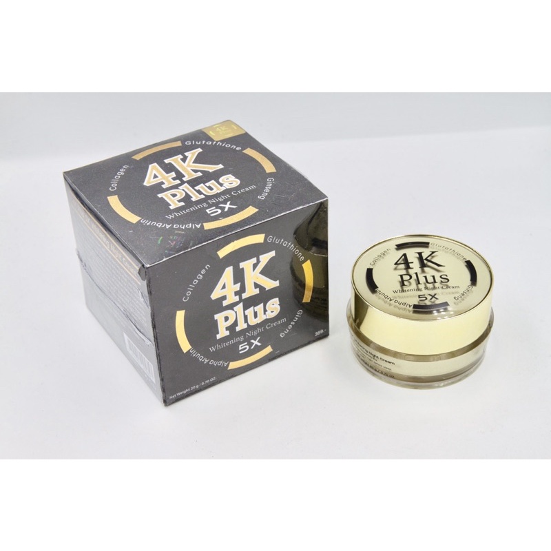KEM 4K PLUS 5X THÁI LAN DƯỠNG TRẮNG DA COLLAGEN NHÂN SÂM BAN ĐÊM 20GR