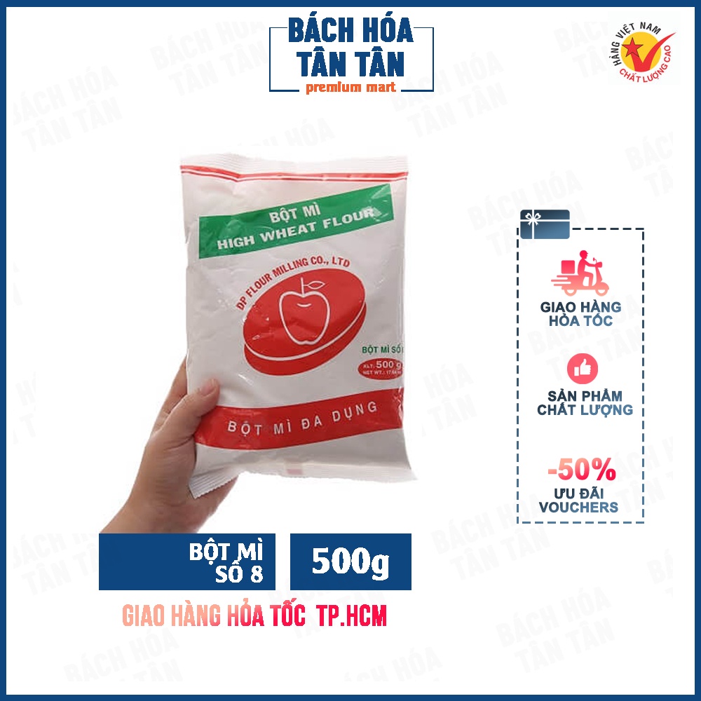 Bột mì đa dụng số 8, gói 500g