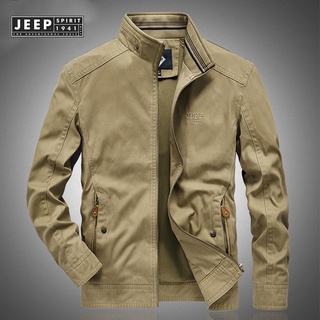 JEEP SPIRIT 1941 ESTD Thu Đông Áo khoác nam Áo khoác quân sự Áo khoác nam rộng thùng thình Áo khoác cotton Windproof+Kích thước 6XL