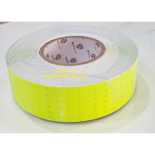 Băng keo decal phản quang kim cương màu xanh chuối  5cm*45m - BKPQ-R016