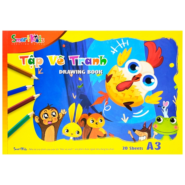 Tập Vẽ Tranh A3 SK-SB201 - Smart Kids