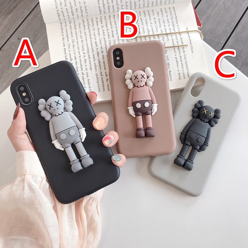 Ốp điện thoại họ̣a tiết Kaws Sesame Street cho iPhone X XR XS Max 7 8 Plus 6