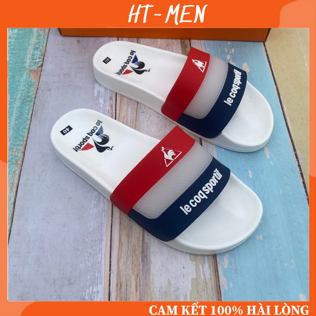 Dép Nam Quai Ngang Đế Êm Họa Tiết Kẻ Ngang Full Box