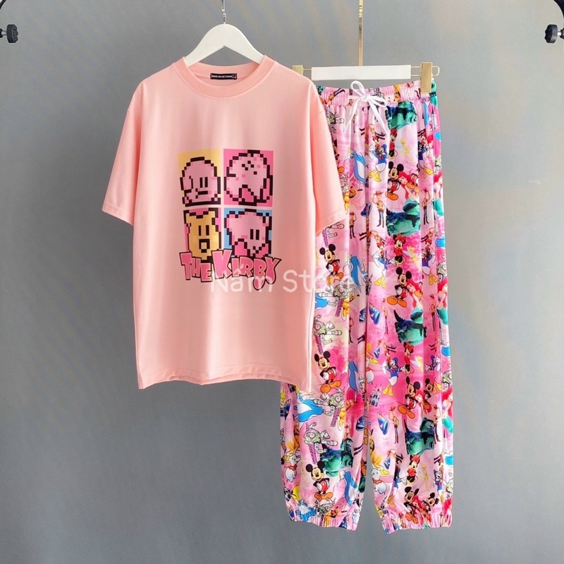 Quần Jogger In Hoạ Tiết Hoạt Hình Ống bo - Quần Cartoon Unisex Nam Nữ mặc nhà