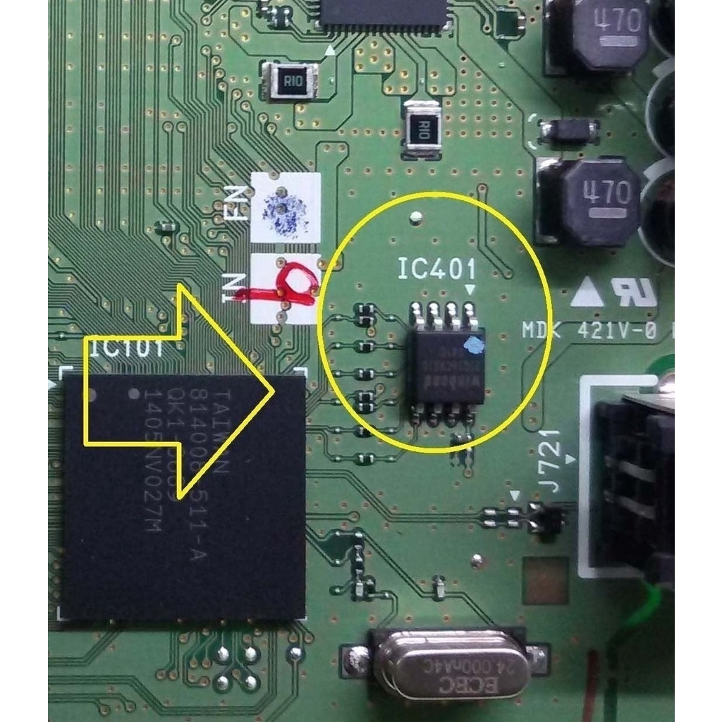 IC Eprom Canon IX6770, Chip IC Eeprom Canon IX 6770, IC ROM Counter 6770 IC401, IC ROM máy in Canon IX6770 dump