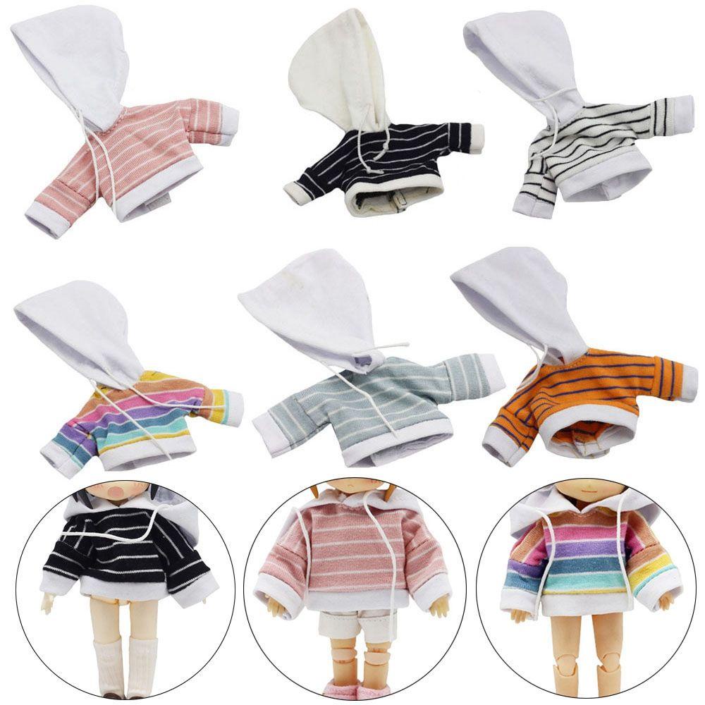 BEBETTERM Áo Nỉ Dài Tay Họa Tiết Sọc Ngang Cho Búp Bê 11 / 1 / 12