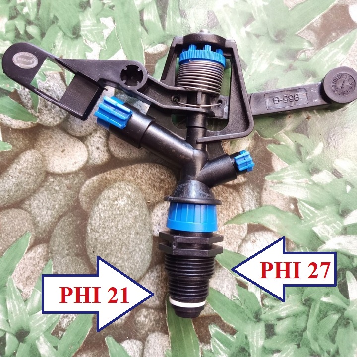BỘ 5 BÉC CÁNH ĐẬP PHUN MƯA 2 TIA NƯỚC BB-998 REN NGOÀI NỐI ỐNG PHI 21 HOẶC PHI 27