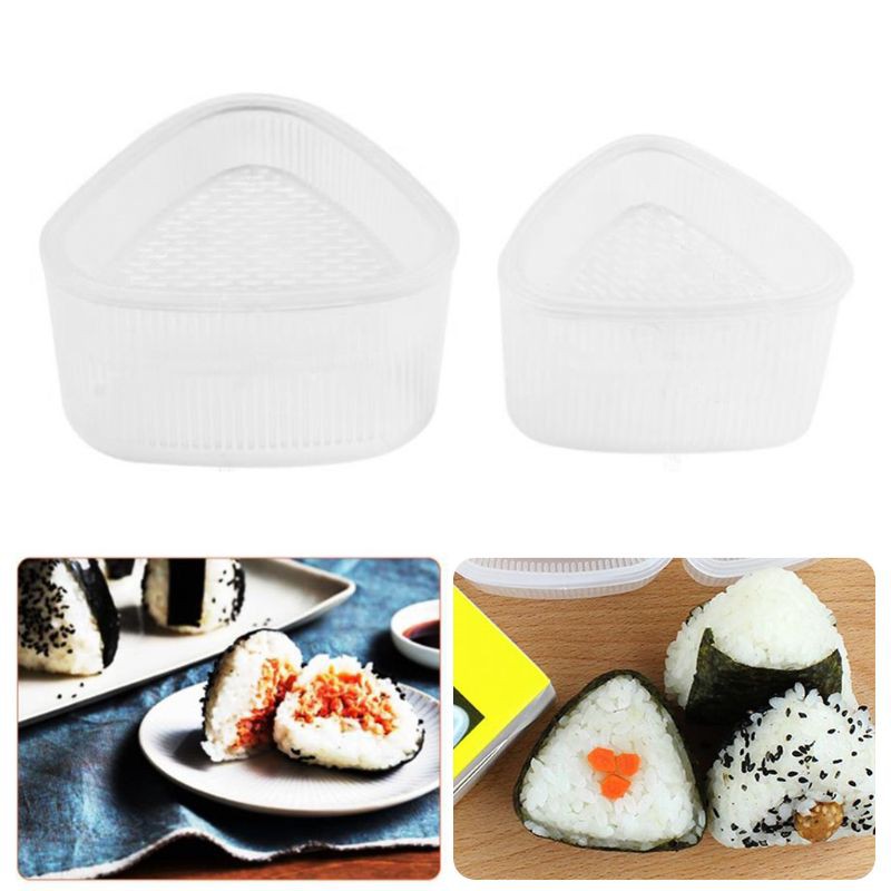 Set 2 khuôn làm cơm nắm hình tam giác sáng tạo
