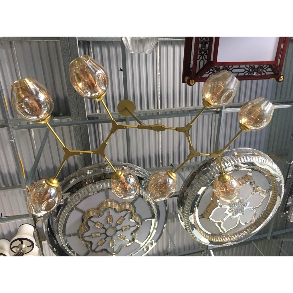 Đèn chùm 8 bóng thả MONSKY LYNSEY thắp sáng cao cấp phong cách châu âu sang trọng