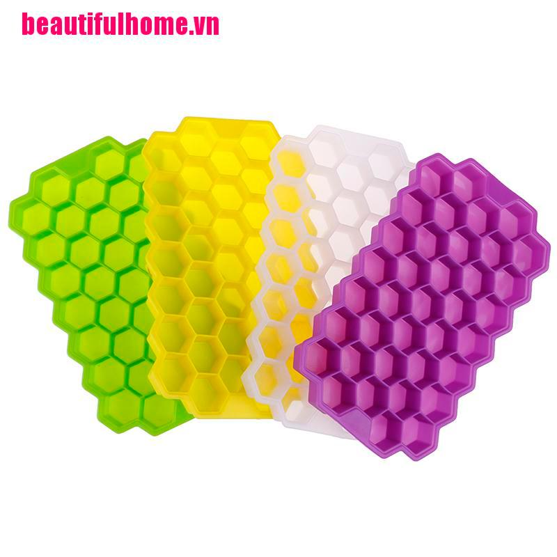 Khuôn Silicone Làm Đá Hình Tổ Ong 37 Ngăn Tiện Dụng