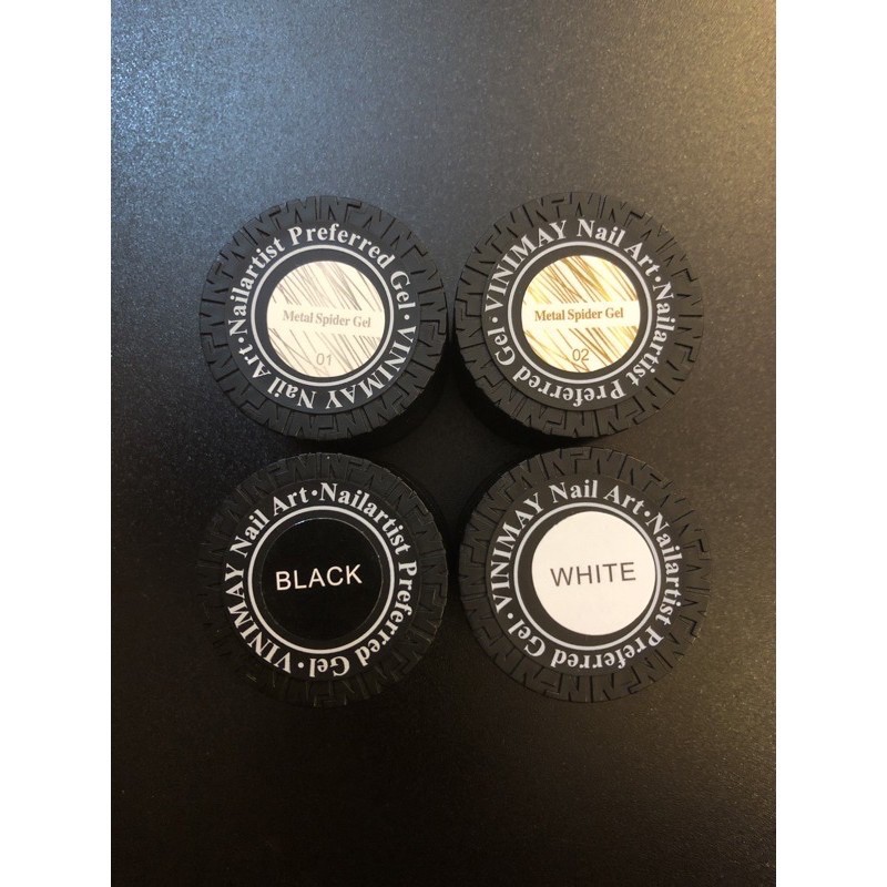 Gel Nhện Lẻ 4 Màu, Gel nhện Trắng Đen