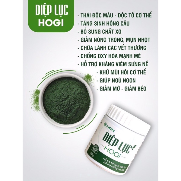 Diệp Lục Hogi, Hỗ Trợ Bổ Sung Diệp Lục Hạn Chế Các Chất Oxy Hóa