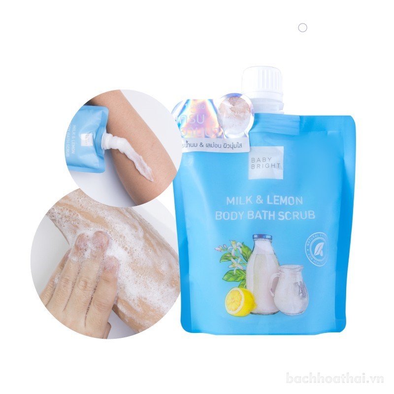 Muối tẩɏ tế bào chết dưỡng da Milk &amp; Lemon Body Bath Scrub Thái Lan