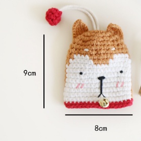 Vỏ Bọc Chìa Khóa Xe Hơi Dệt Kim Thủ Công Họa Tiết Hoạt Hình Together Token