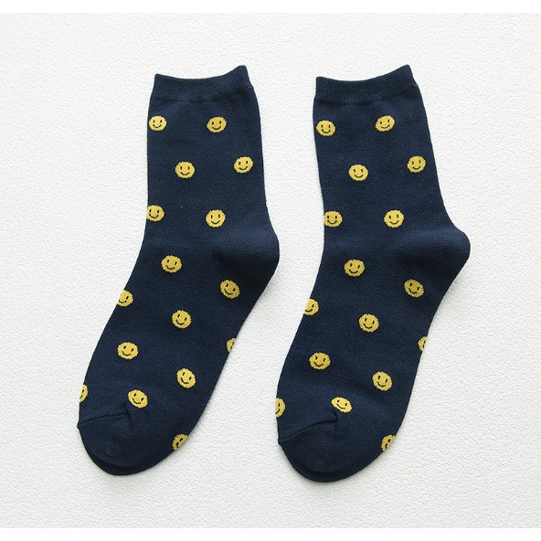 Vớ Tất Mặt Cười nhỏ cổ cao phong cách Hàn Quốc siêu dễ thương dành cho nữ.